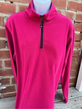 Mossi Hot Pink Quarter-Zip Fleece Pullover